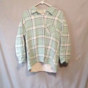 Large light blue no boundaries flannel